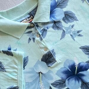 Tommy Bahama Floral Polo 2XL Shirt Golf Casual Coastal Beach Vacation Resort‎